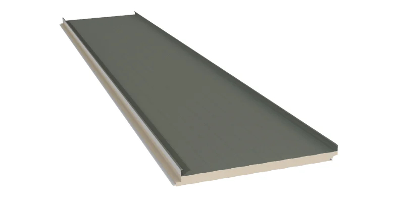 McElory Metal Grey RidgeLine Standing Seam Metal Roof Panel On White Background - image courtesy of mcelroymetal.com