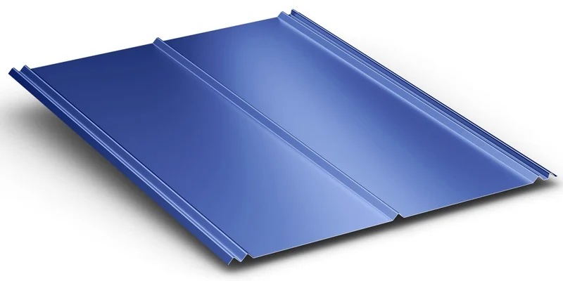 5V McElroy Metal Panel Rendering In Blue on White Background - Image Courtesy of www.mcelroymetal.com