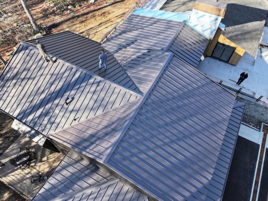  Lyon Metal Roofing standing seam roof installed - Image courtesy of https://lyonmetalroofing.com/