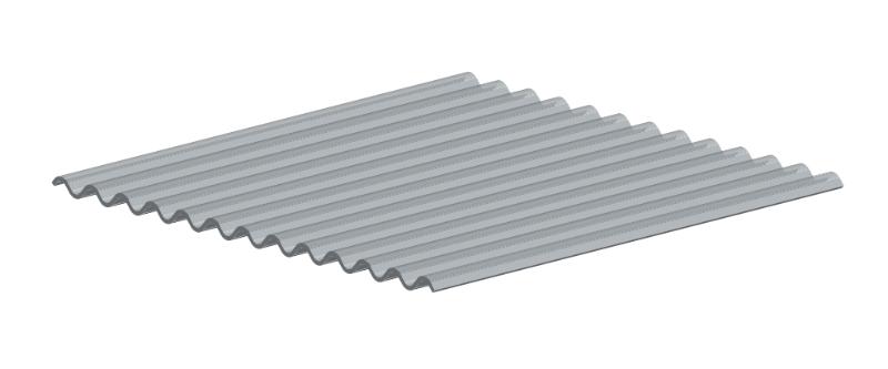 2 1/2 Corrugated Digital Profile By America Building Components on white background