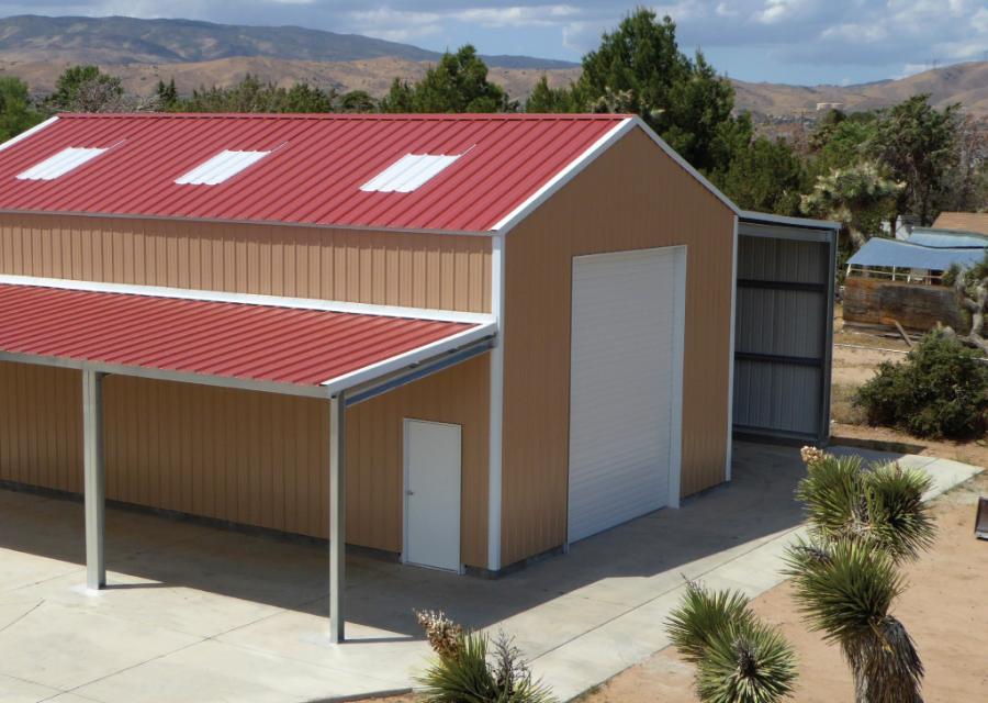 ACI Building Systems Installed Red Roof - Image courtesy of https://www.acibuildingsystems.com/