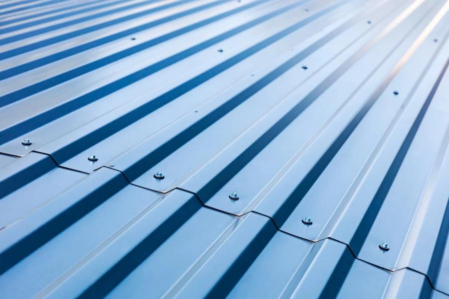 Screw Down Blue Roof Panel Installed - Image Courtesy of Adobe Stock