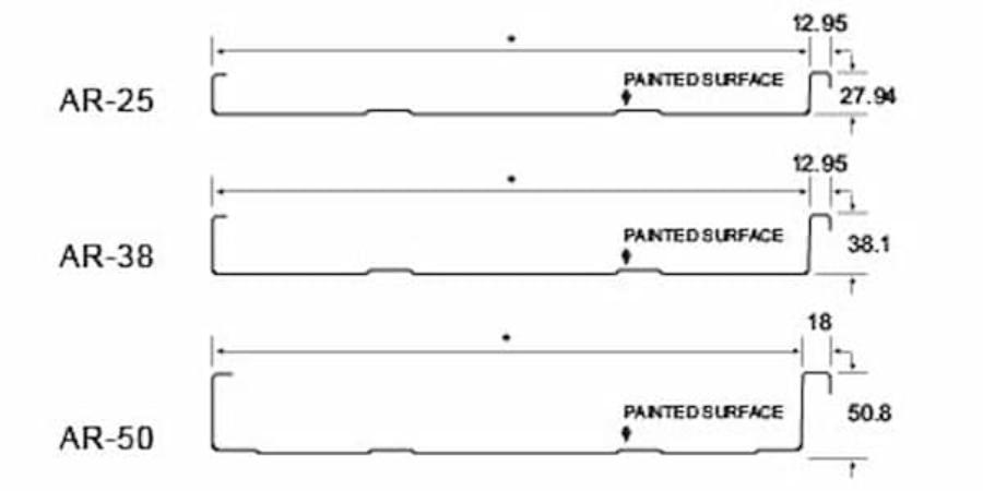 Agway Metals AR Standing Seam Panel Dimensions - Image courtesy of https://www.agwaymetals.com/