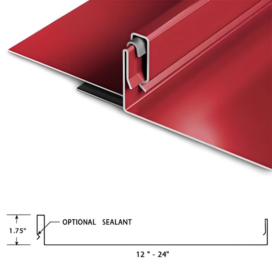 AMS Snap Lock Panel Rendering and Dimensions - Image courtesy of https://ams-wa.com/