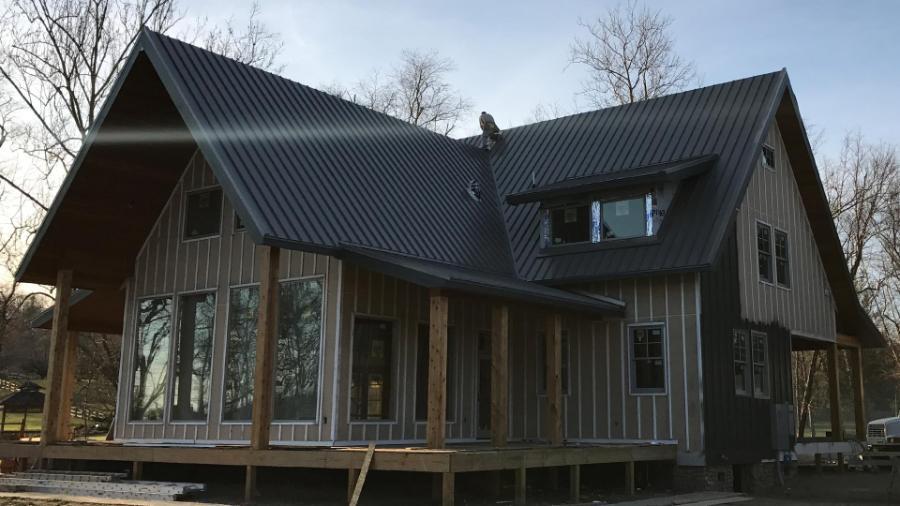 Appalachian Metal Sales Standing Seam Roof Installed - Image courtesy of https://appalachianmetalsales.com/