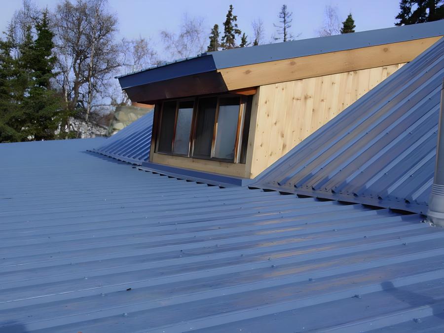 ASC Building Products exposed fastener roof installed - Image courtesy of https://www.ascbp.com/