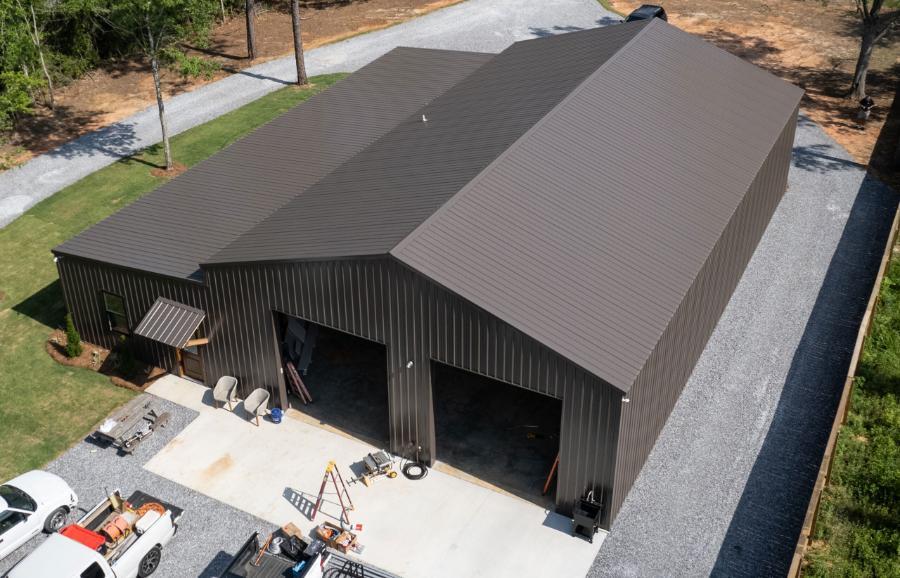 Baker Metal exposed fastener roof installed - Image courtesy of https://bakermetalworks.com/ Baker Metal exposed fastener roof installed - Image courtesy of https://bakermetalworks.com/