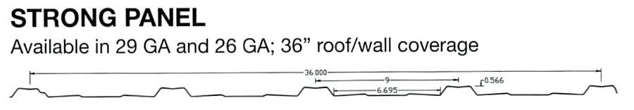 Baker Metal Strong Panel Profile Dimensioned - Image courtesy of https://bakermetalworks.com/ Baker Metal Strong Panel Profile Dimensioned - Image courtesy of https://bakermetalworks.com/
