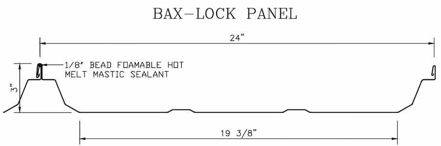 Bax-Steel Bax-Loc Panel Profile - Image courtesy of https://bax-steel.com/