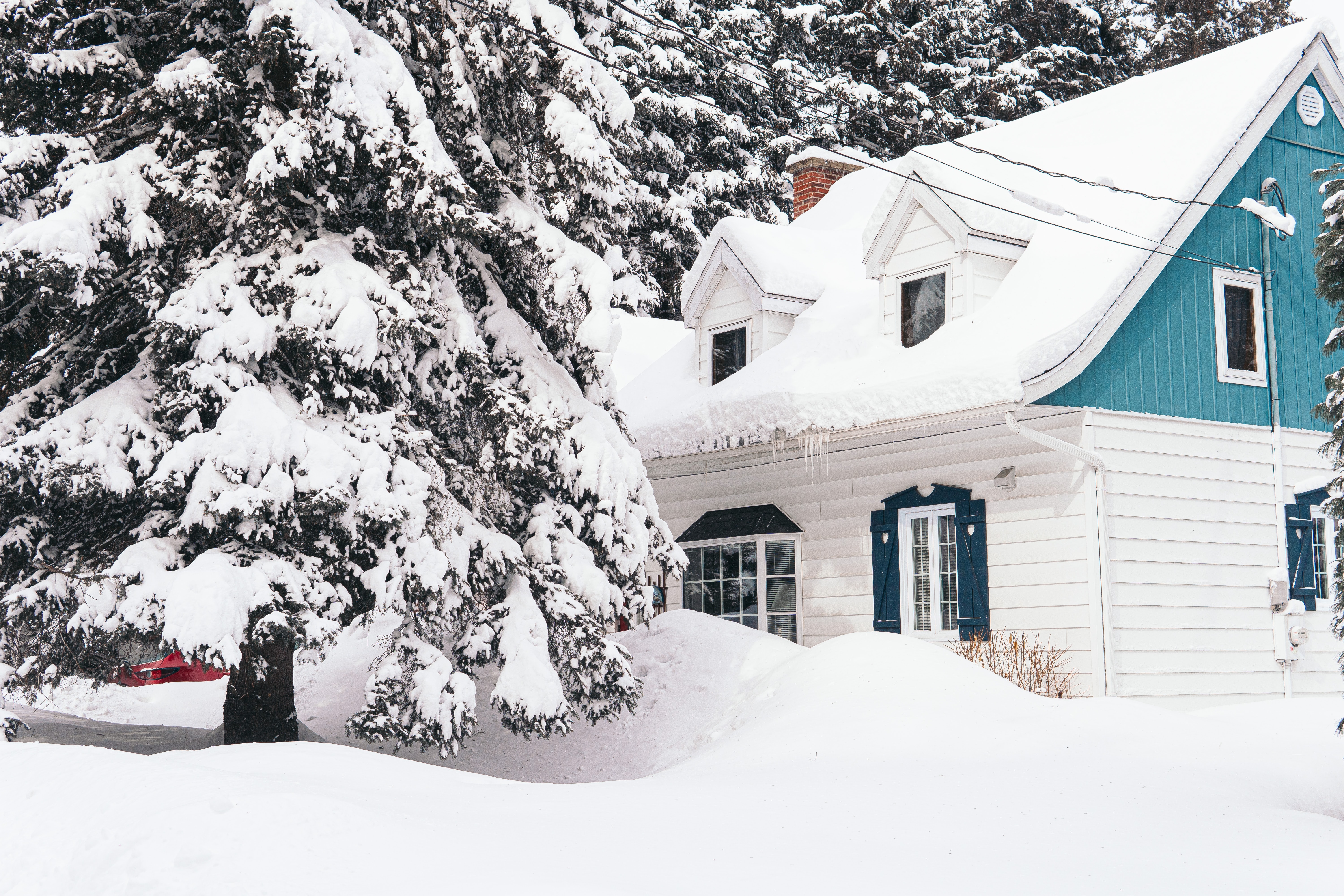 Image showing a home after a heavy snowfall