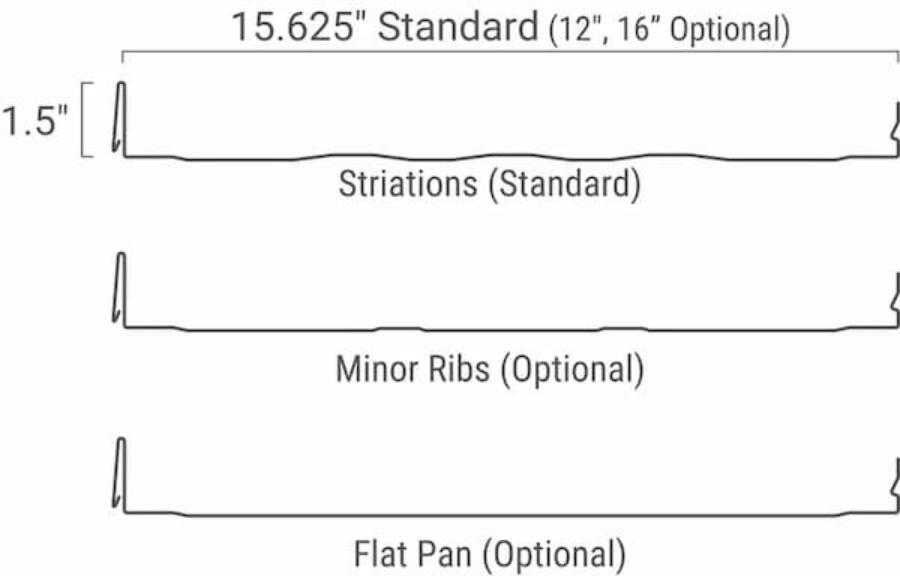 BRS Roofing Supply Endura Seam Panel - Image courtesy of https://brssupply.us/