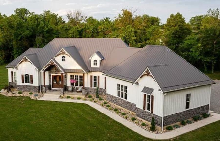 Buckeye Metal Sales Standing Seam Roof Installed - Image courtesy of https://buckeyemetalroofing.com/