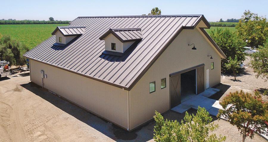 CBC roofing installed - Image courtesy of https://www.cbcsteelbuildings.com/