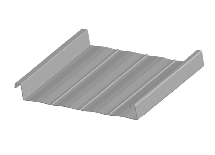 Ceco Building Systems BattenLok HS Metal Roof Panel Rendering- Image courtesy of https://www.cecobuildings.com/