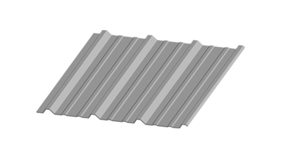 Ceco Building Systems PBR Metal Roof Panel Rendering Angled - Image courtesy of https://www.cecobuildings.com/