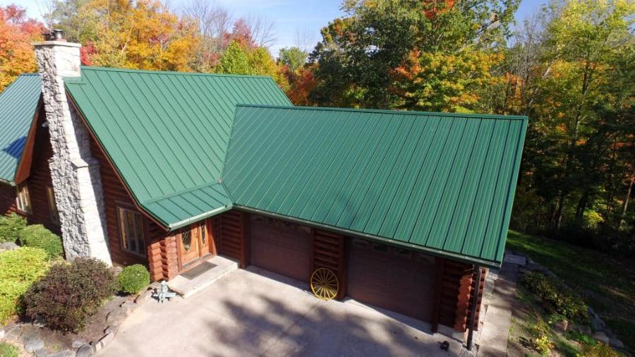 Central States Manufacturing H-Loc roof on cabin - Image courtesy of https://centralstatesco.com