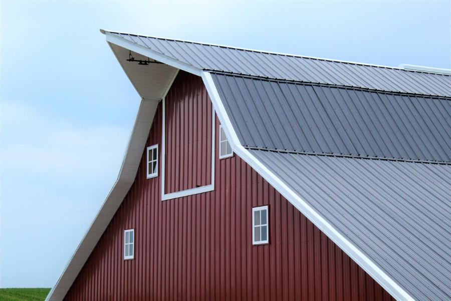 Champion Metal Supply Exposed Fastener Roof Installed - Image courtesy of https://www.championmetalsupply.com/