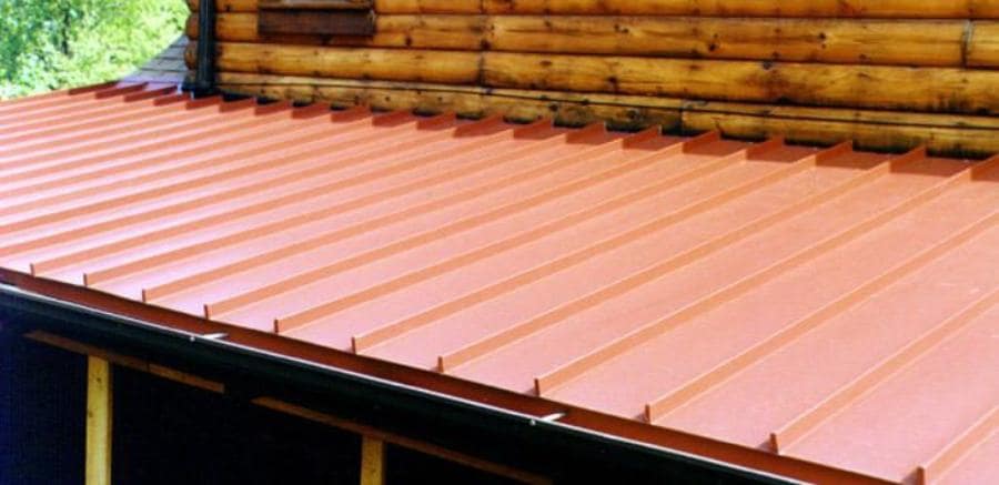Terra Red ClickLock Standing Seam Roof on home - Image courtesy of https://www.classicmetalroofingsystems.com/