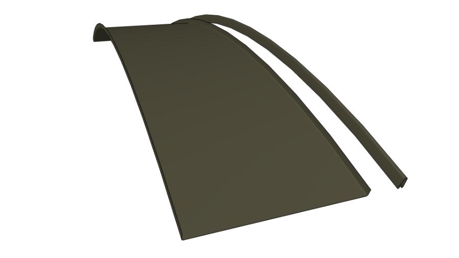 Construction Metal Products (CMP) Series Curved Tee Panel Rendering - Image courtesy of https://cmpmetalsystems.com/