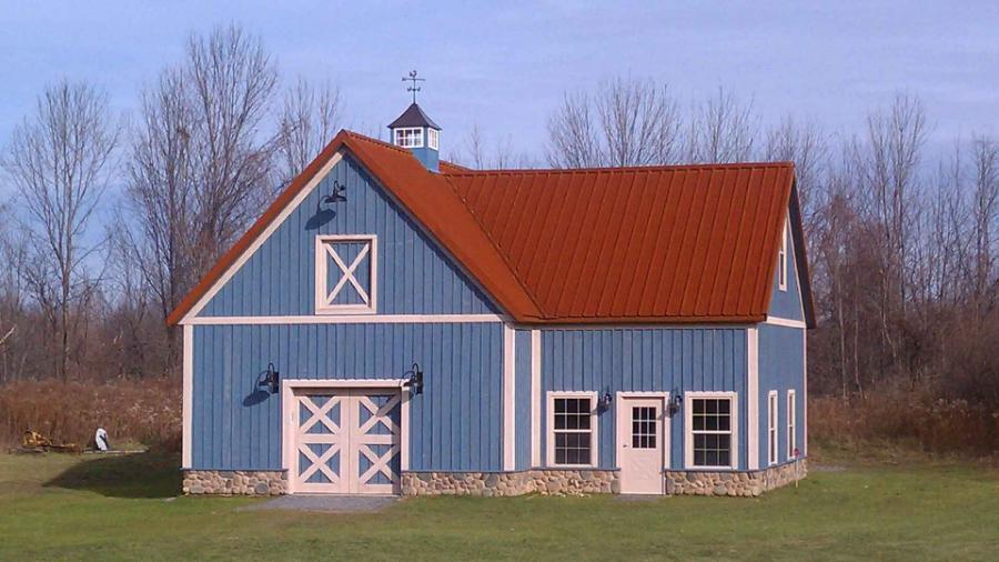 Corten Roofing PBR roof installed - Image courtesy of https://www.cortenroofing.com/