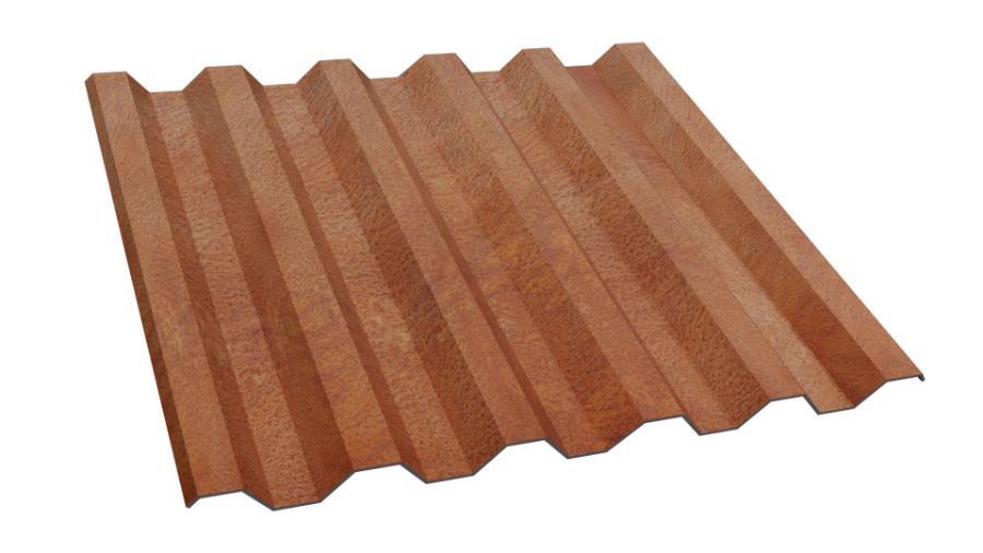 Corten Roofing Western Rib roof installed - Image courtesy of https://www.cortenroofing.com/