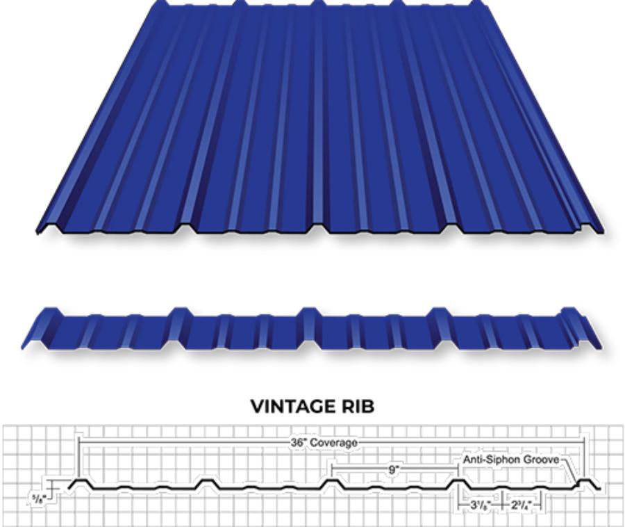 Delta Metals Vintage Rib Profile - Image courtesy of https://west.deltametals.com/