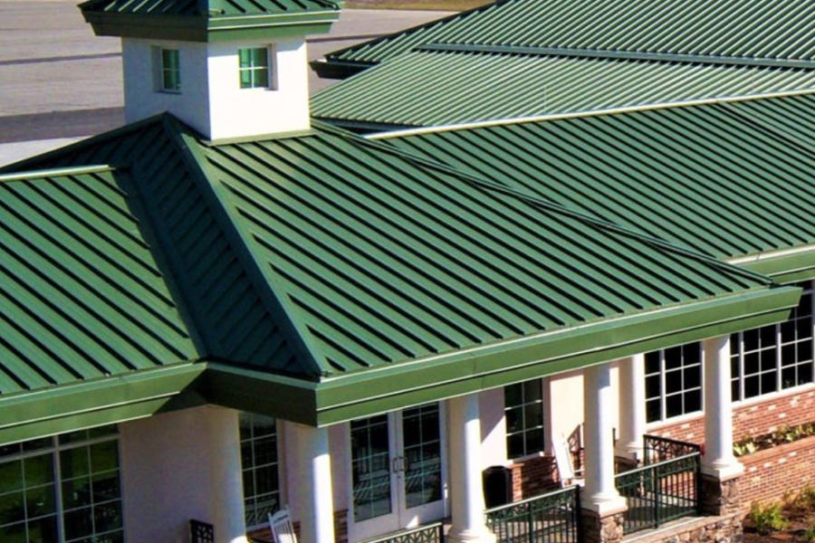 Dimensional Metals, Inc. (DMI) standing seam roof on office building - Image courtesy of https://dmimetals.com/