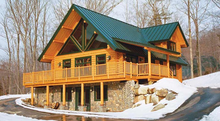 Englert standing seam roof installed on cabin - Image courtesy of https://www.englertinc.com/