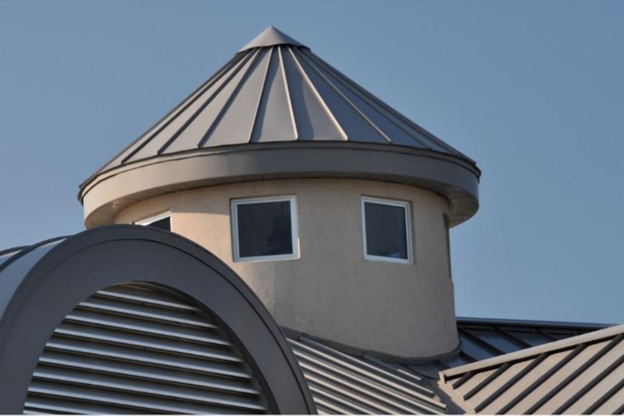 Everlast Metals standing seam installed on tower - Image courtesy of https://everlastmetals.com/