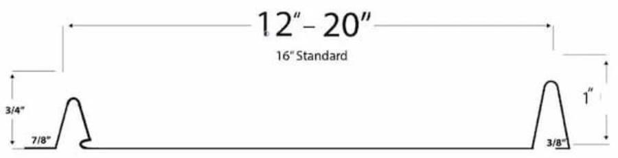 Freedom Metals 1-Inch Snap Lock Panel Profile - Image courtesy of https://www.freedommetal.com/