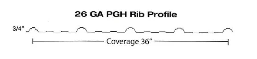 Good View Metals 26 Ga PGH Panel - Image courtesy of https://goodviewmetals.com/ Good View Metals 26 Ga PGH Panel - Image courtesy of https://goodviewmetals.com/