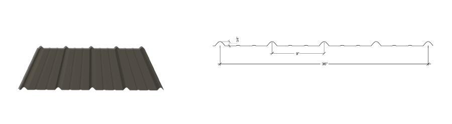 Graber Post Building's G-Rib Profile and Rendering - Image courtesy of https://www.graberpost.com/