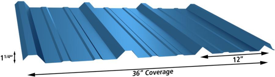 Gulf Coast Supply & Manufacturing GulfPBR Panel Profile - Image courtesy of https://gulfcoastsupply.com/
