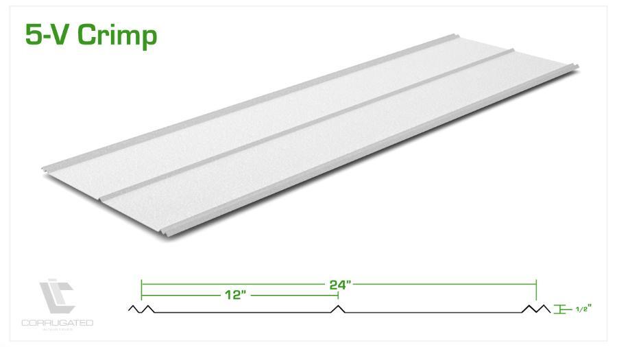 Hercules 5-V Crimp Profile - Image courtesy of https://corrugated-industries.com/