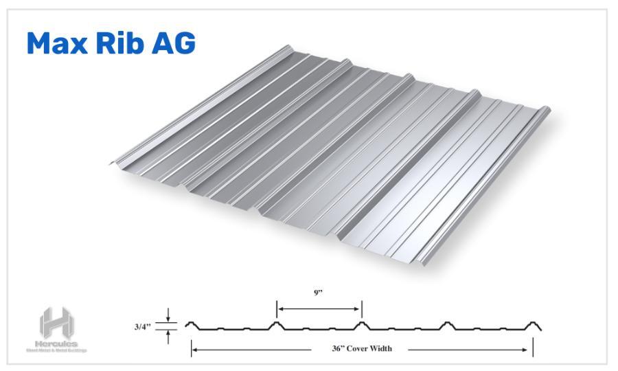 Hercules Max Rib AG Profile - Image courtesy of https://corrugated-industries.com/