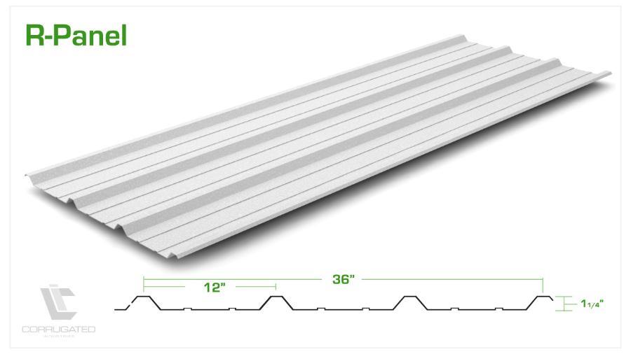 Hercules R-Panel Profile - Image courtesy of https://corrugated-industries.com/