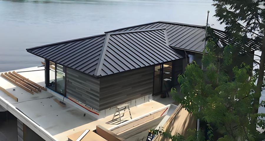 MWI Metal Roofing Standing Seam Roof Installed - Image courtesy of https://www.mwimetalroofing.ca/