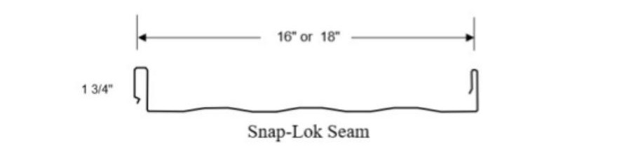 ACI Building Systems SnapLock Panel Profile with Dimensions - Image courtesy of https://www.acibuildingsystems.com/