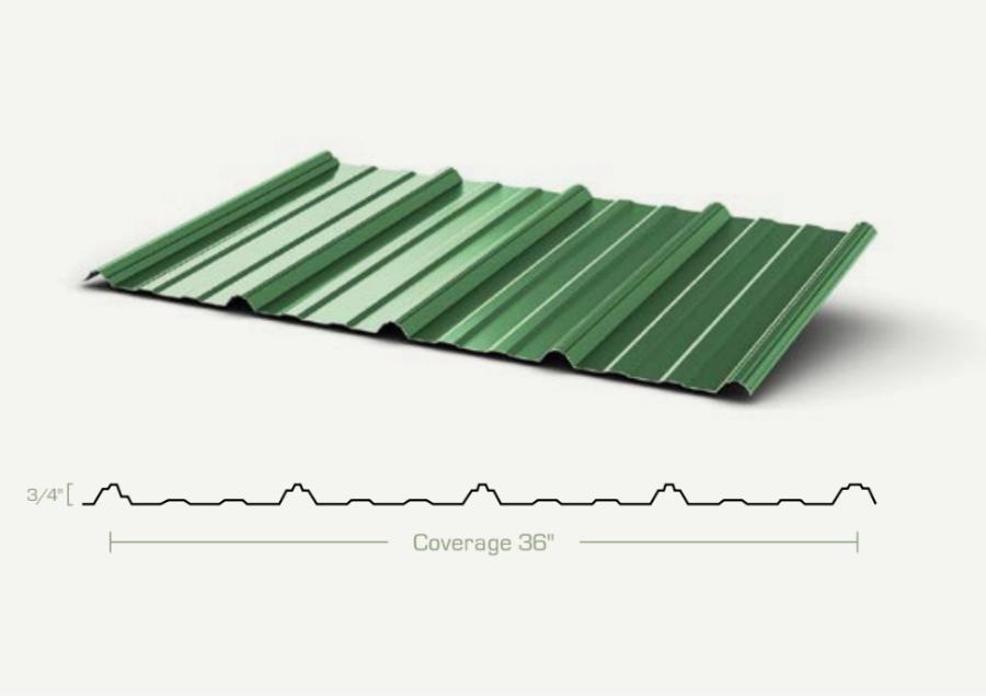 Jackson Metal Roofing Supply Jackson Rib Rendering - Image courtesy of https://jacksonmetalroof.com/