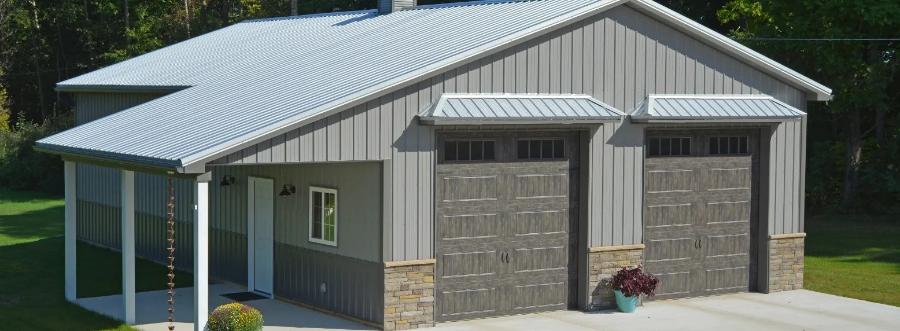 Lifetime Metal Sales Roof Installed on garage - Image courtesy of https://lifetimemetalsales.com/