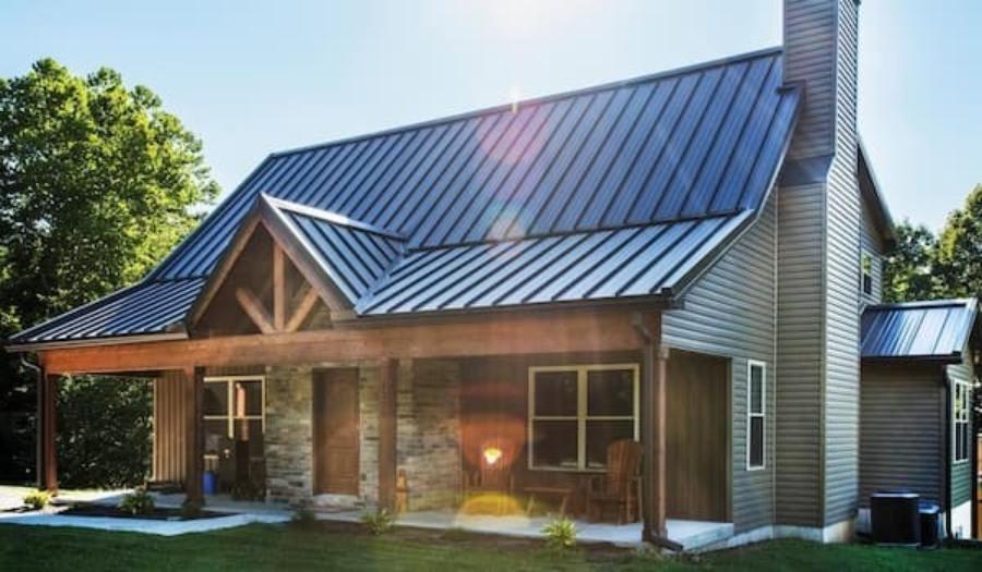 Mansea Metal Standing Seam Roof Installed - Image courtesy of https://www.manseametal.com/