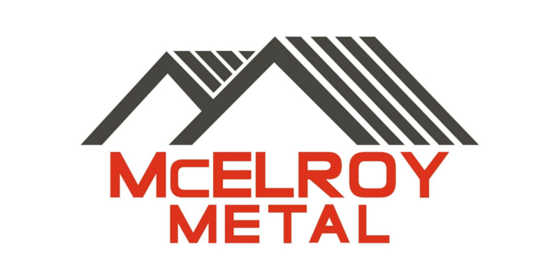 McElroy Metal roofing logo on white background - image courtesy of mcelroymetal.com