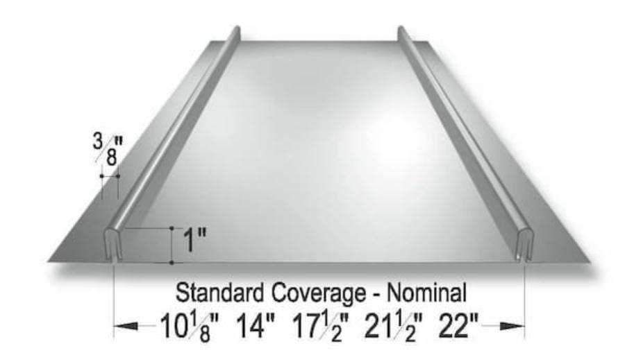 Merchant & Evans Inc. Traditional Rib 306 Panel Rendering - Image courtesy of https://www.ziprib.com/