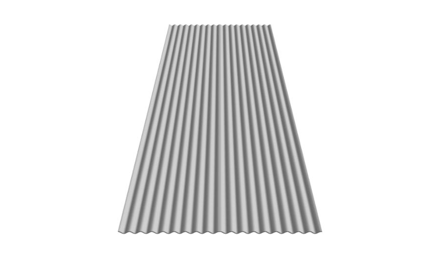 Metal Sales 1.25 Inch Corrugated Roof Panel Rendering - Image courtesy of https://www.metalsales.us.com/