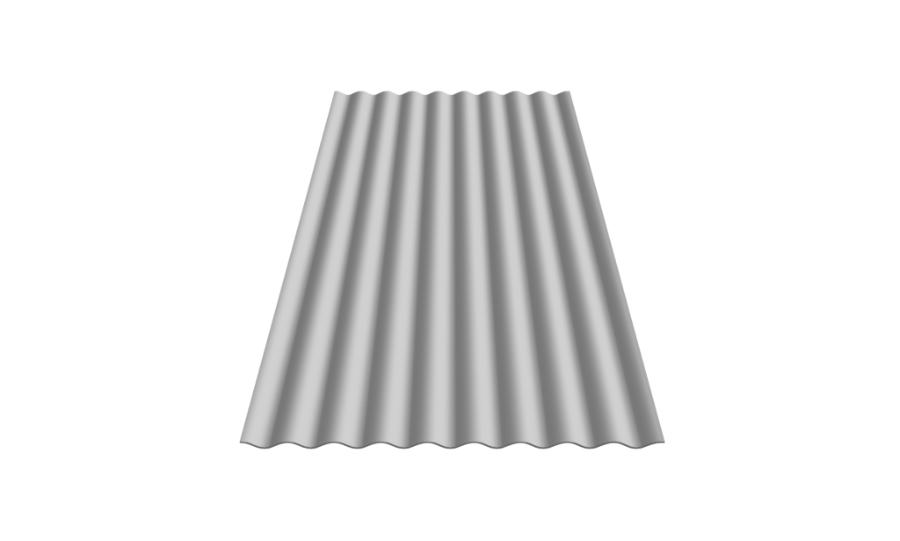 Metal Sales 2.5 Inch Corrugated Roof Panel Rendering - Image courtesy of https://www.metalsales.us.com/