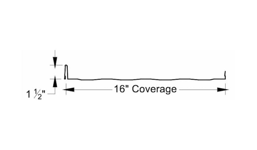 Metal Exteriors Metal Loc 1.5 Panel Dimensions - Image courtesy of https://metalexteriors.com/
