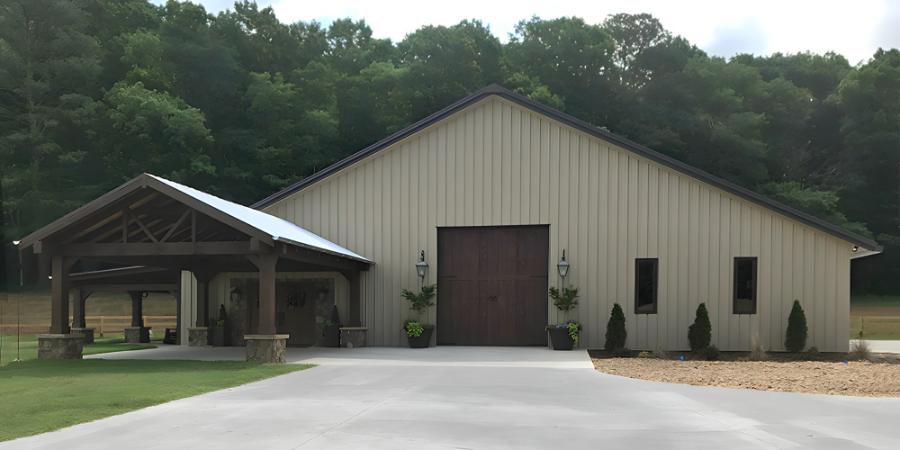 Kirby Building Systems, LLC R-Panel Roof Installed - Image courtesy of https://www.kirbybuildingsystems.com/