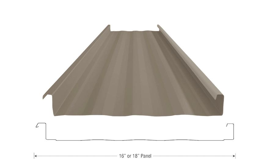 Rigid Global Buildings Platinum Standing Seam Panels Rendering with Dimensions - Image courtesy of https://www.rigidbuilding.com/