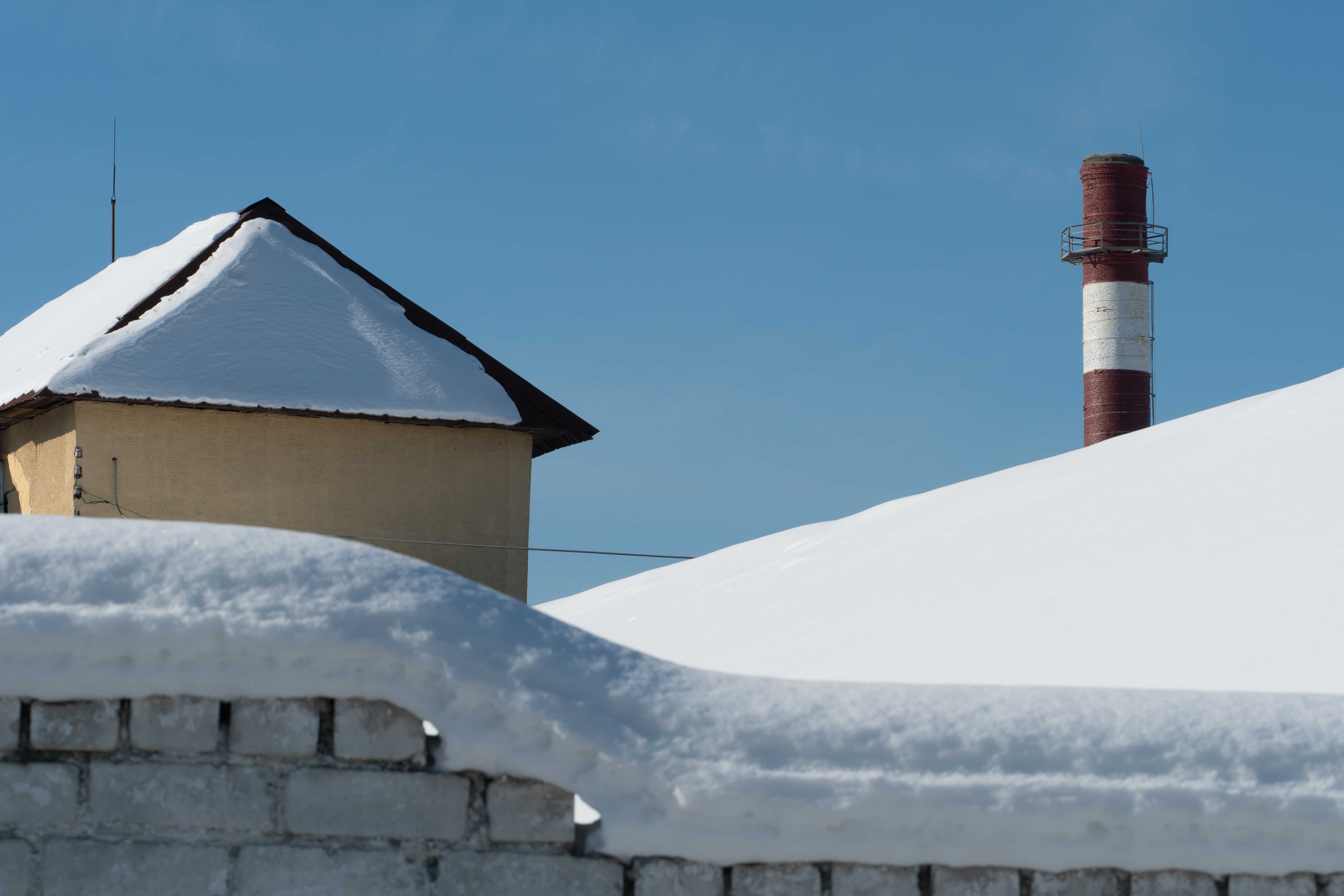 Image showing snow on roofs of a building
