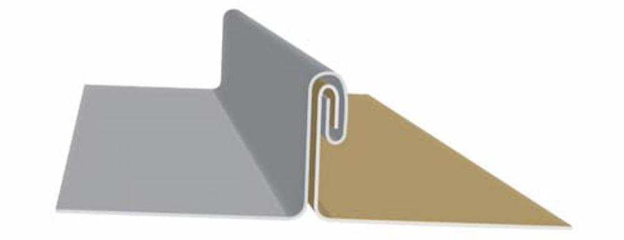 Sheffield Metals SMI 1.5 Mechanical Seam Panel Profile - Image courtesy of https://sheffieldmetals.com/